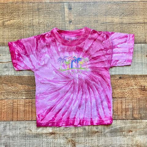 SGS Pink Tye Dye St. Kitt's Tee- Size 0/2 (see notes)