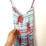Hello Miss Blue and Red Dress- Size S (see notes)
