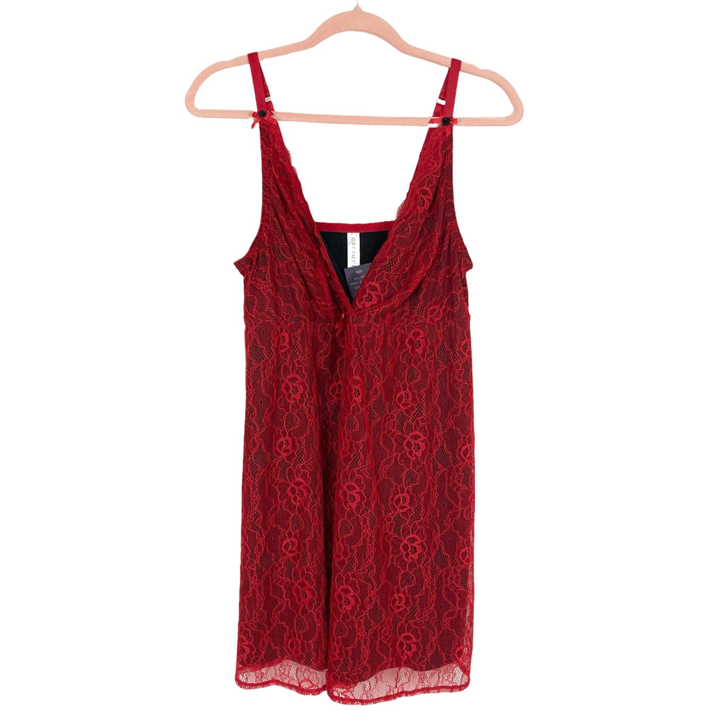 Cacique Red Lace Intimate Dress NWT- Size 14/16 – The Saved Collection