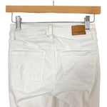 American Eagle White Distressed Raw Hem Ne(X)t Level Stretch Hi-Rise Jeggings- Size 0 Short (Inseam 26.5” , see notes)