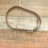 Brown H Silver Buckle Belt- Small/Medium