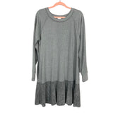 Cabi Gray Sweatshirt with Fleece Hem Dress- Size L (see notes)
