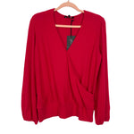 Gibson Red Surplice Top NWT- Size M