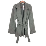 The Drop Heather Grey @spreadfashion Classic Belted Jacket NWT- Size L