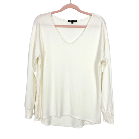 Gibson Look Cream V-Neck Top- Size S