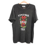 Girl Dangerous Grey "Vintage Band Tee" Graphic T-Shirt NWT- Size L
