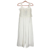 Lucca Ivory Crochet Overlay with Adjustable Length Straps Haley Jumpsuit NWT- Size XS