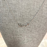 Coco + Carmen Silver Adjustable Length Blessed Necklace NWT