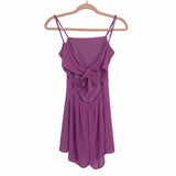Pink Lily Purple Open Tie Back Romper- Size S