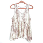 Pink Lily White/Mauve Fearless Soul Snakeskin Tank Top- Size S