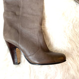 Dolce Vita Taupe Leather Heel Boots- Size 6