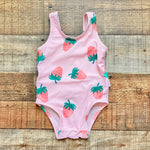 Old Navy Pink Strawberry Print Swimsuit- Size 6-12M (see notes)