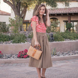 Goodnight Macaroon Faux Button Up Skirt- Size M (see notes)