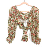Petal + Pup Floral Tie Back Crop Top NWT- Size 4