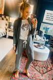 Soma Grey Sunday Pants- Size XS (Inseam 26“- We Have Matching Top- Sold Out Online)