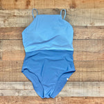 Summersalt Blue Two-Toned Padded One Piece- Size 12