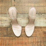 Public Desire Clear Strap and Heel Sandals- Size 5 (BRAND NEW)