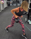 Lululemon Black/Pink Patterned High Waisted Leggings- Size 2 (Inseam 25")