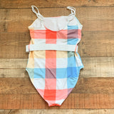 Palms Away Checkered Belted One Piece- Size S (sold out online, see notes)