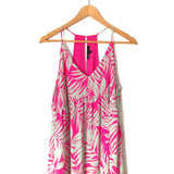 Gibson Pink Tropical Print Maxi Dress- Size M