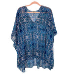 Show Me Your Mumu Blue Printed Sheer Cover Up- Size S