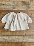 Harbour Light Tan Gauze Cotton Long Sleeve Top- Size 6-12M