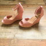 Bamboo Open Toe Wedges- Size 7 (GREAT CONDITION)