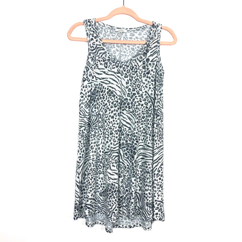 Z Supply White Animal Print Dress- Size M