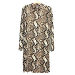 Leith Snakeskin Print Fitted Mock Neck Dress- Size XL