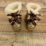 UGGS Girl's Faux Fur Bailey Bow Boots- Size 10 (see notes)
