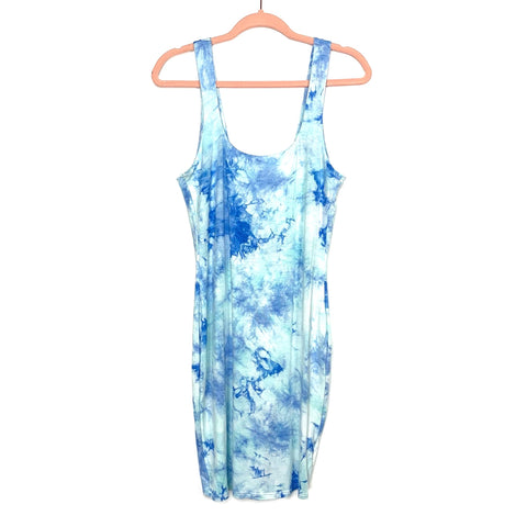 Cefian Blue Tie Dye Fitted Dress- Size M