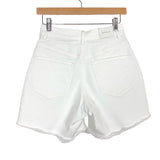 Express White High Rise Curvy Midi Jean Shorts NWT- Size 2 (see notes)