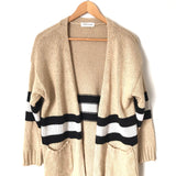 Goodnight Macaroon Tan Striped Cardigan- Size ~S