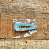 No Brand Blue/Pink Flecks Tear Drop Hair Clip NEW