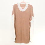 Inside & Out Mocha and White Sweater Dress NWT- Size S