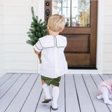 Lullaby Set Candy Cane Green Corduroy Short Set- Size 2T