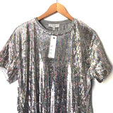 Hayden Vici Sequin Front T-Shirt Dress NWT- Size S