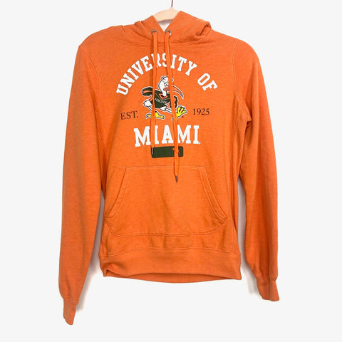 Jones & Mitchell With PINK Victoria's Secret Orange "University Of Miami" Hoodie- Size S