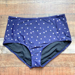 Swimsuits for All Purple Printed High Waisted Piped Bikini Bottoms- Size 16 (we have matching top)