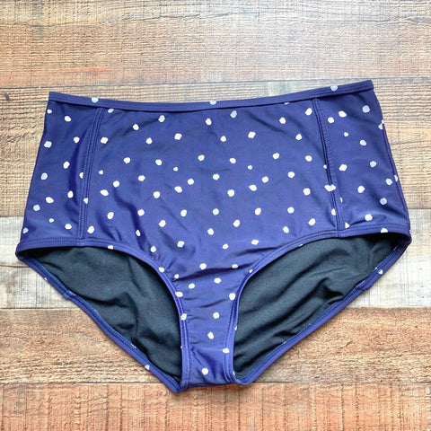 Swimsuits for All Purple Printed High Waisted Piped Bikini Bottoms- Size 16 (we have matching top)