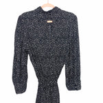 Sanctuary Black and White Polka Dot Mock Neck Key Hole Back Belted Dress NWT- Size 12