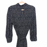 Sanctuary Black and White Polka Dot Mock Neck Key Hole Back Belted Dress NWT- Size 12