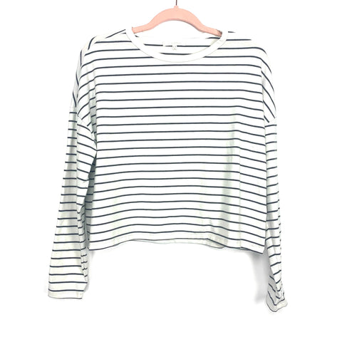 Z Supply White/Black Stripped Top- Size S (We Have Matching Bottom)