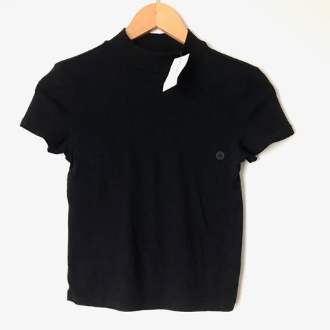 American Eagle Black Crop Short Sleeve Top NWT- Size XS