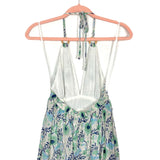 Petal + Pup Green and Blue Floral Print Halter Tie Dress NWT- Size 4