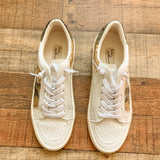 Vintage Havana White with Gold Glitter/Camo Sneakers- Size ~8 (see notes)