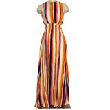 Forever21 Color Striped Criss Cross Back Strap Maxi Dress NWT- Size S (sold out online)