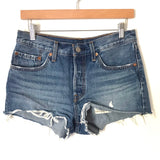 Levi Strauss 501 Denim Dark Wash Cutoff Shorts- Size 26