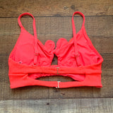 MaxSwim Bright Pink Front Tie Bikini Top- Size 34C