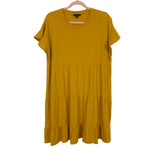 J Crew Mustard Babydoll Dress- Size L